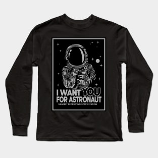 ASTRONAUT RECRUITING POSTER Long Sleeve T-Shirt